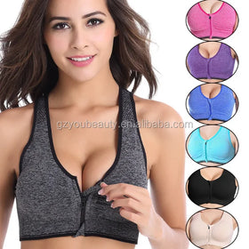 Wholesale Plus Size Women's Breathable Quick Dry Eco-Friendly Seamless Spandex/Nylon Anti-Bacterial Sports Bra for Yoga