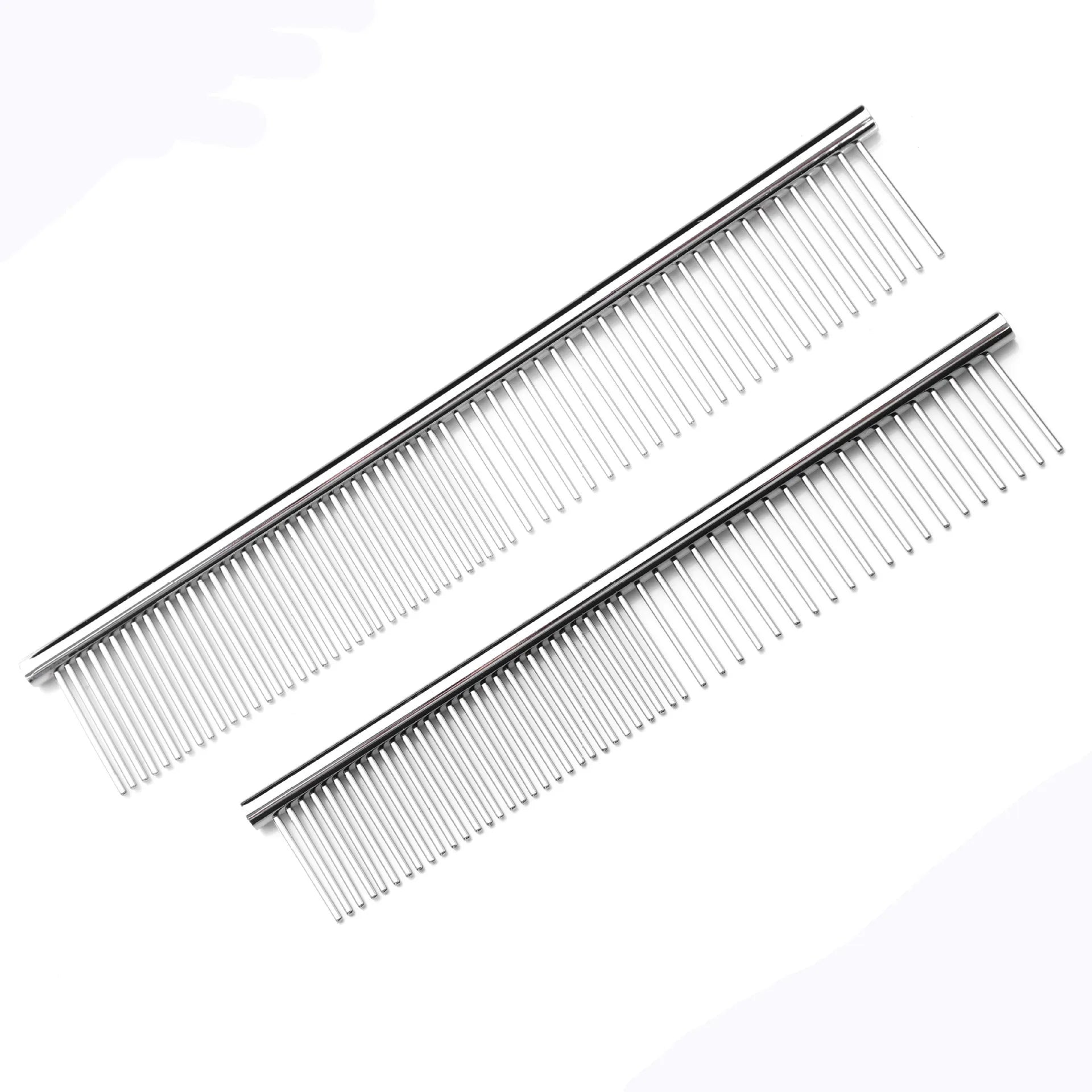 Dropshipping Custom Logo Dematting Rounded Teeth Non-Slip Stainless Steel Grooming Clean Pet Dog Cat Comb