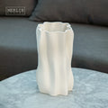 Merlin Living 3D Printing Vase Wave Concave Ceramic Home Decor Vase Decorative Flower Vase for Chaozhou Ceramic Factory OEMODM