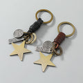 New Fashion Star Pendant Keychain Novelty Gifts Fashion Key Rings Men Women Jewelry
