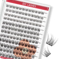 2025 Wholesale Fluffy Individual Fans Segment DIY Eyelashes Private Label C D Curl Pre-Cut Clusters Eyelashes Kit