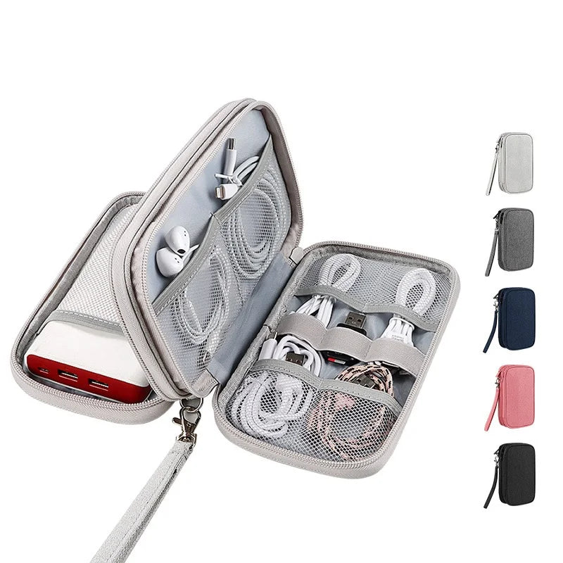 M Size Custom New Electronic Accessories Cable Bag Digital Gadget Travel USB Cable Storage Case Bag Organizer 2027