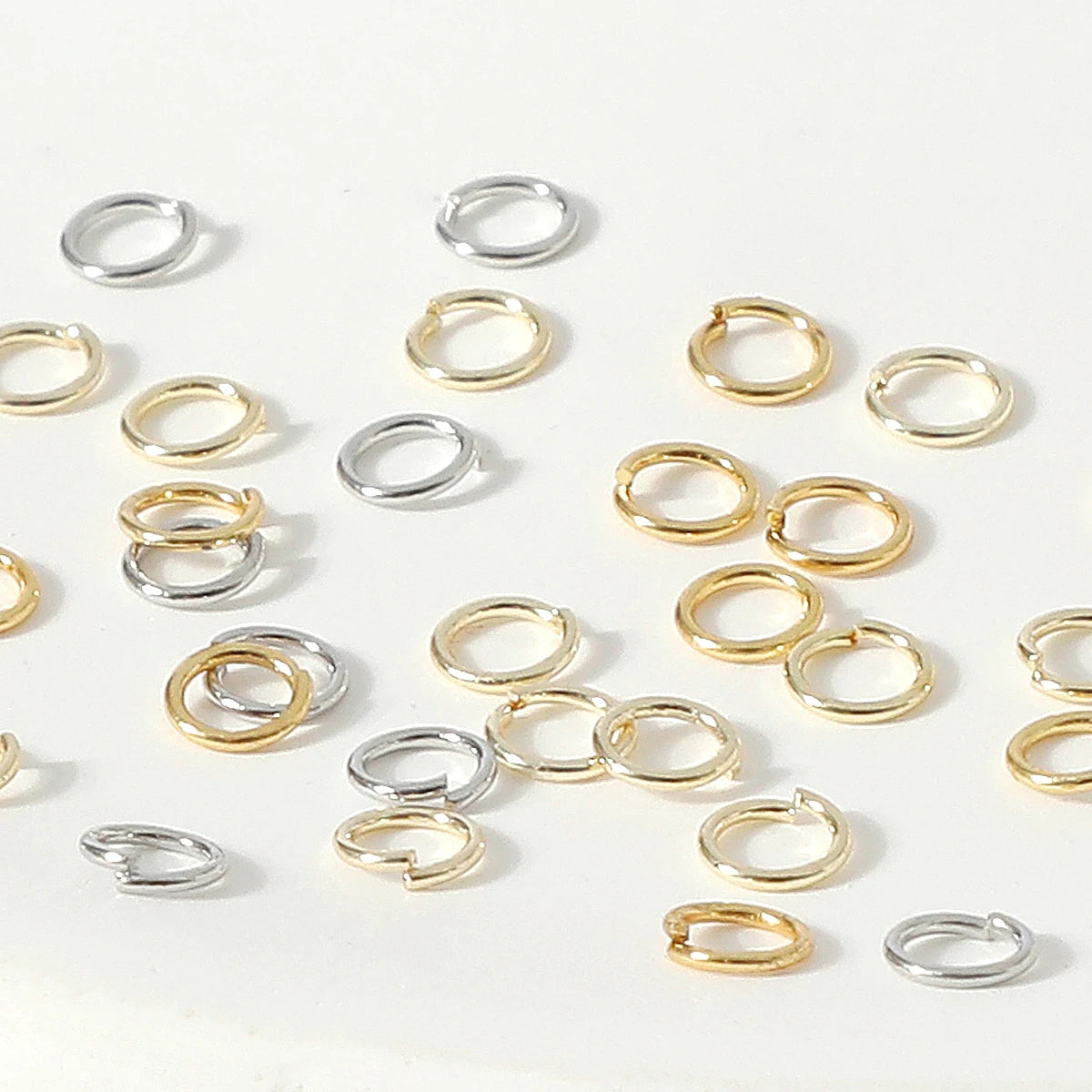 2500pcs Adjustable Gold Plated Stainless Steel Jump Ring Steel Hand Catenary Necklace Connect Open Jump Rings for Jewelry Making