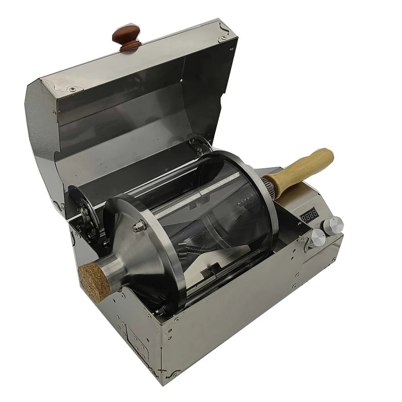 400g Capacity Electric Coffee Roaster Machine Stainless Steel + Quartz Glass Coffee Bean Roaster Automatic