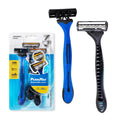 PearlMax Custom men's Stainless Steel Triple Blade Safety Razor Set Men's Face Shaving Razors