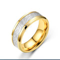 New Arrival Ins Personalized Rime Silk Pattern 18k Gold Plated Stainless Steel Religious Men Women Finger Rings Wholesale