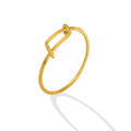 Hot Selling Irregular Geometric Knotted Ring Stainless Steel 18K Ring
