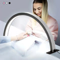 New Design 750mm Large Size Diamond Round Crystal Acrylic Modern Table Lamp Moon Led Nail Lamp Half Moon Nail Lamp