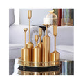 Home Decoration  Candle Holder Set Gold Candle Holder for Wedding Brass Candlestick Holder