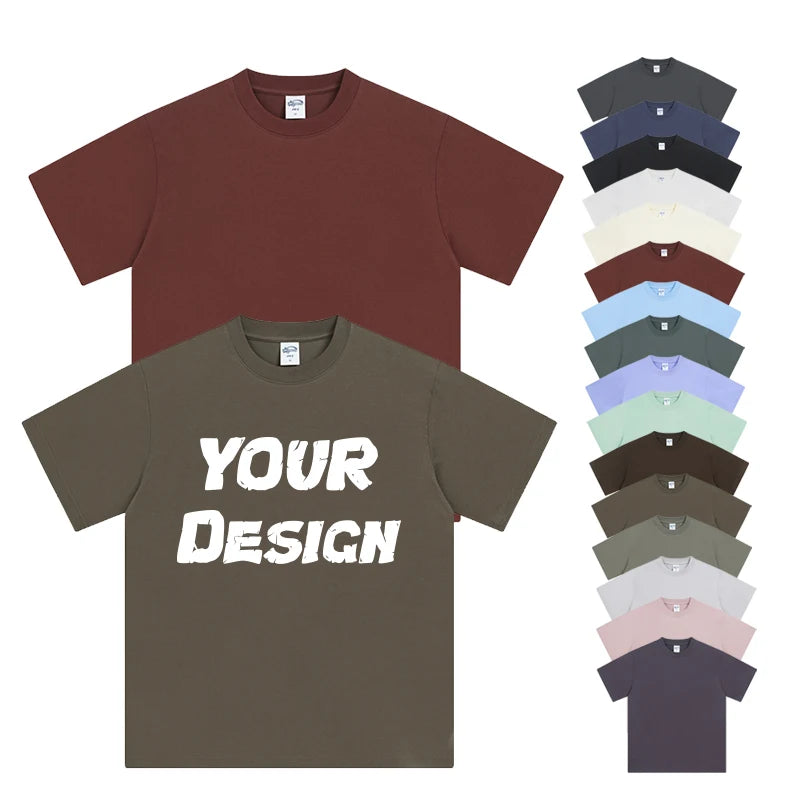 Men's High Quality Quick-Drying T-Shirt Summer Casual Fitness Vintage Loose and Cool Solid Short Sleeve T-Shirt Blank Design