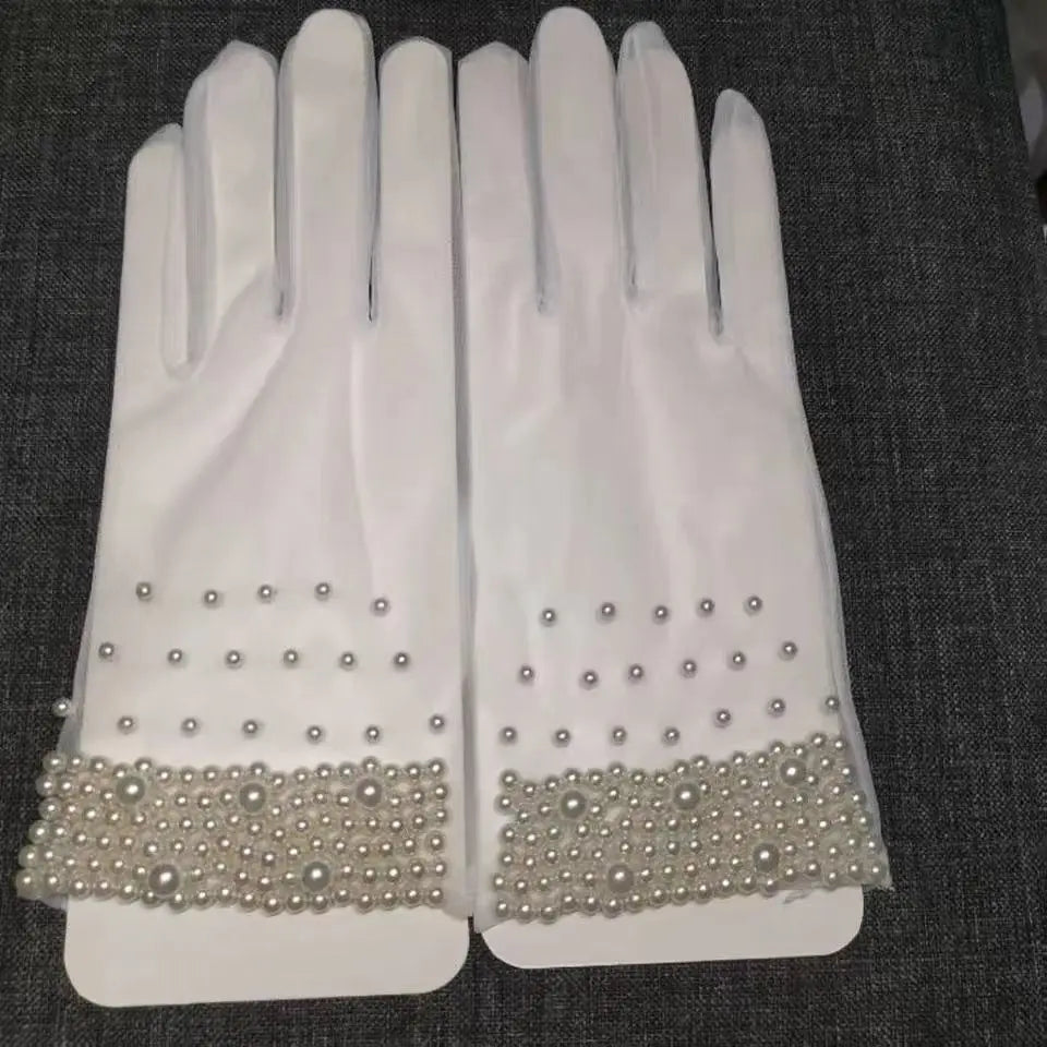 Hand Bridal Wedding  Pearls Lace Hot Sale  White Women Wedding Accessories