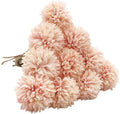 Artificial Chrysanthemum Ball Flowers Hydrangea Bouquet 10pcs Gift for Important People Glorious Moral for Home Office Coffee