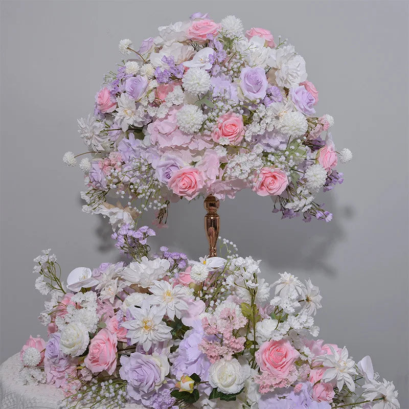 L-FB059 Wholesale Wedding Flower Ball Centerpieces Artificial Purple Flower Ball Flower Balls for Wedding Decoration