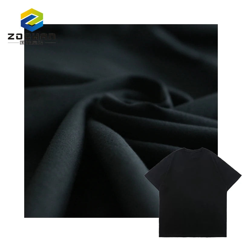 Hot Selling 170gsm 100% Cotton Single Jersey Knit Breathable GOTS Organic Fabric for Garment Man T-shirt Clothinging