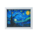 Classic Van Gogh's Starry Sky Famous Painting Contemporary Art Home Decoration Plastic Frame Small Night Light Decoration Paint