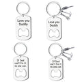 Small Moq Promotional Custom Logo Stainless Metal Key Chain Holder Bottle Opener Keychain