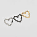 Trendy Irregular Heart Shape Buckle Chlorine Resistant Solid Metal Alloy Buckle Bikini Connector for Dress/Swimwear