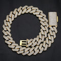 23MM 3 Rows Diamond Cuban Chain Iced Out Cuban Link Chain Diamond Necklace for Men Top Icy Hip Hop Jewelry