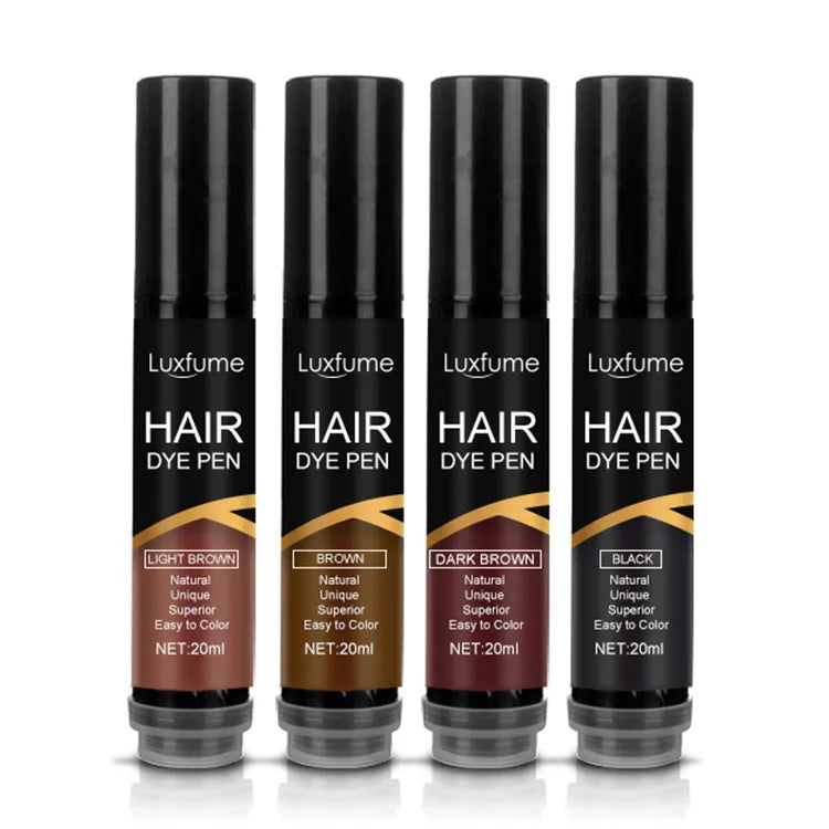 Luxfume 20ml Private Label Lace Tint Brush Touch-Up Stick Concealer High Pigment Semi-permanent Hair Root Dye Pen