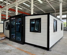 Luxury 40FT 20FT Double Wing Container House Expandable Modular Prefabricated Home with Luxury Bedroom Pod House