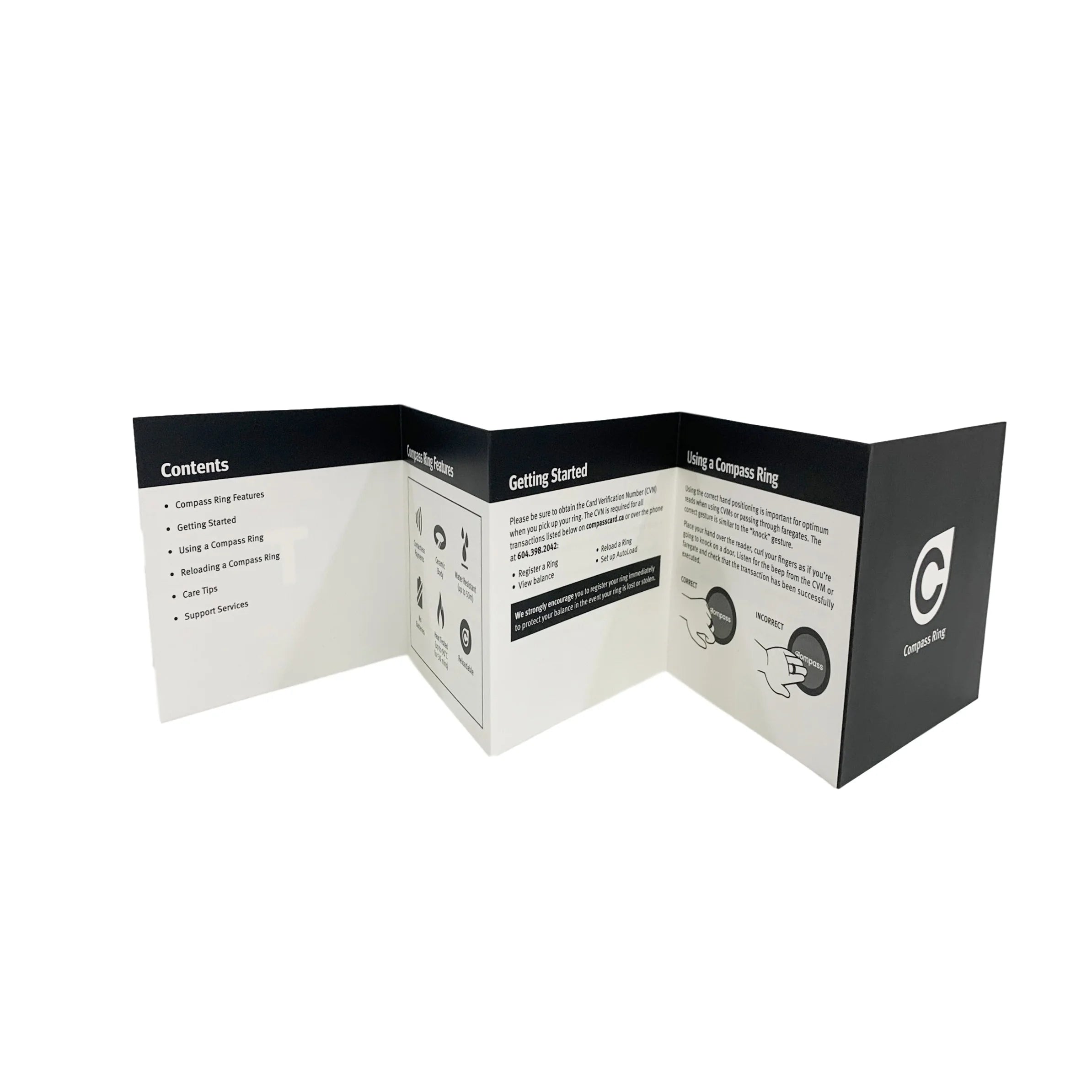 Custom NFC Ring Card User Guide Brochure Offset Printed on Coated & Art Paper with Film Lamination 3-Folded