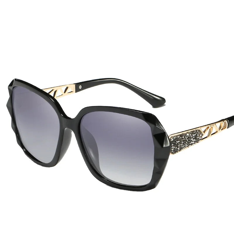 2023 New Elegant Women's Polarizing Sunglasses Modification Glasses Driver's Lens Camera Glasses Diamond Sunglasses