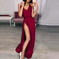 Multi Colors Plus Size Slip V Neck Dress for Women 2022 Maxi Party Evening Dress