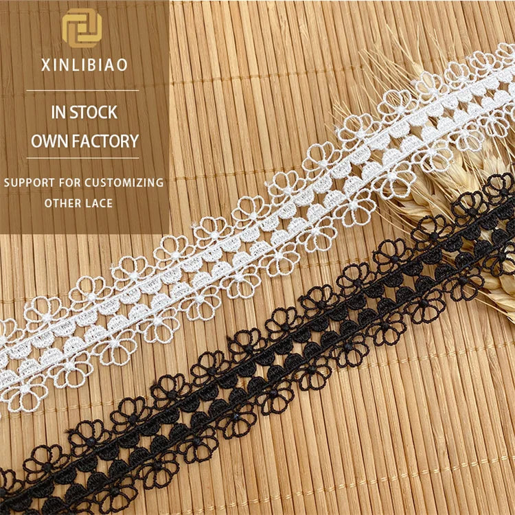 Bilateral Embroidery Lace Wholesale Sewing Polyester Lace Decoration High-quality Multi-color Water-soluble Lace Manufacturer