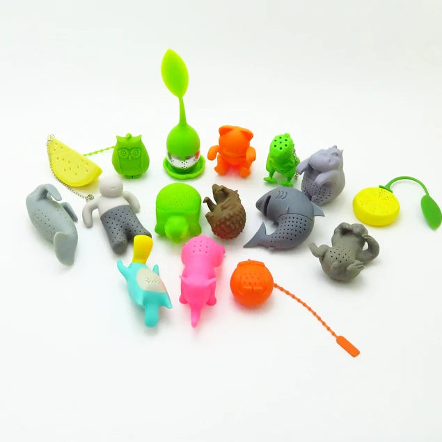 Marine Animals Silicone Tea Strainer Infuser of Sea Turtle and Shark Shape
