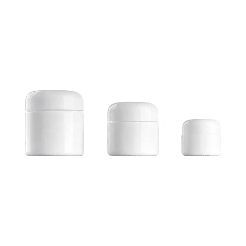 White Glass Jar 15 ml 50 ml 100 ml Opal Glass Jar Empty Face Cream Jar Double Wall Lid White Glass Container for Skin Care