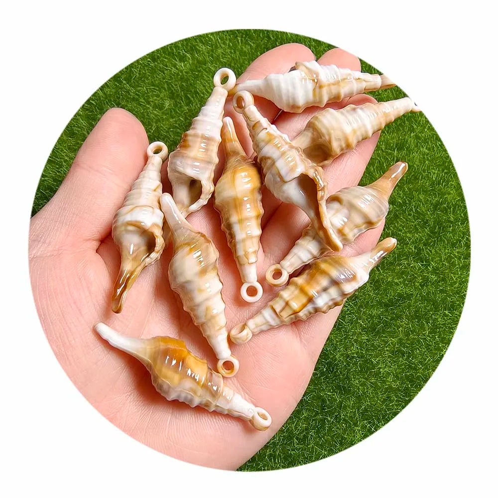 100pcs Miniature Natural Stone Beads for Jewelry Making 3D Acrylic Charms Top Hole Handy Craft