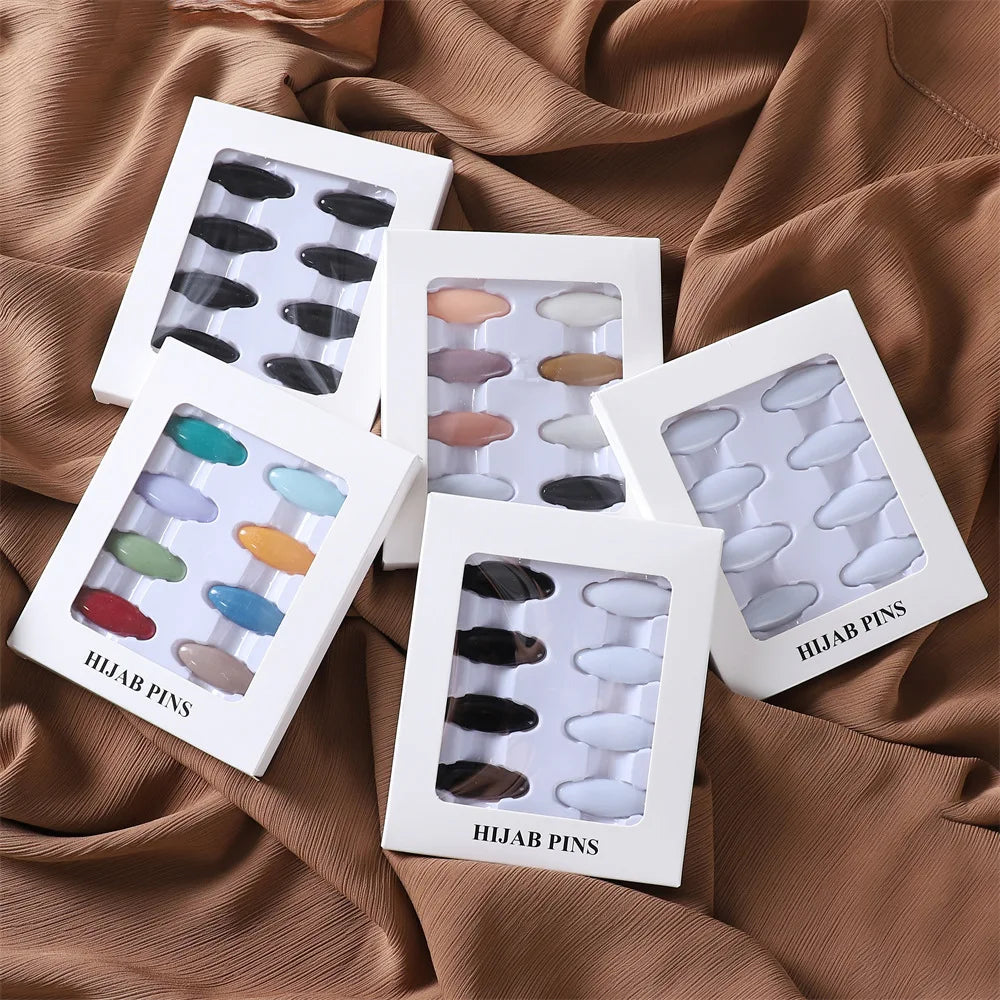 Cross-border Colored Pin Cover Pin Silk Scarf Scarf Pin Buckle Box
