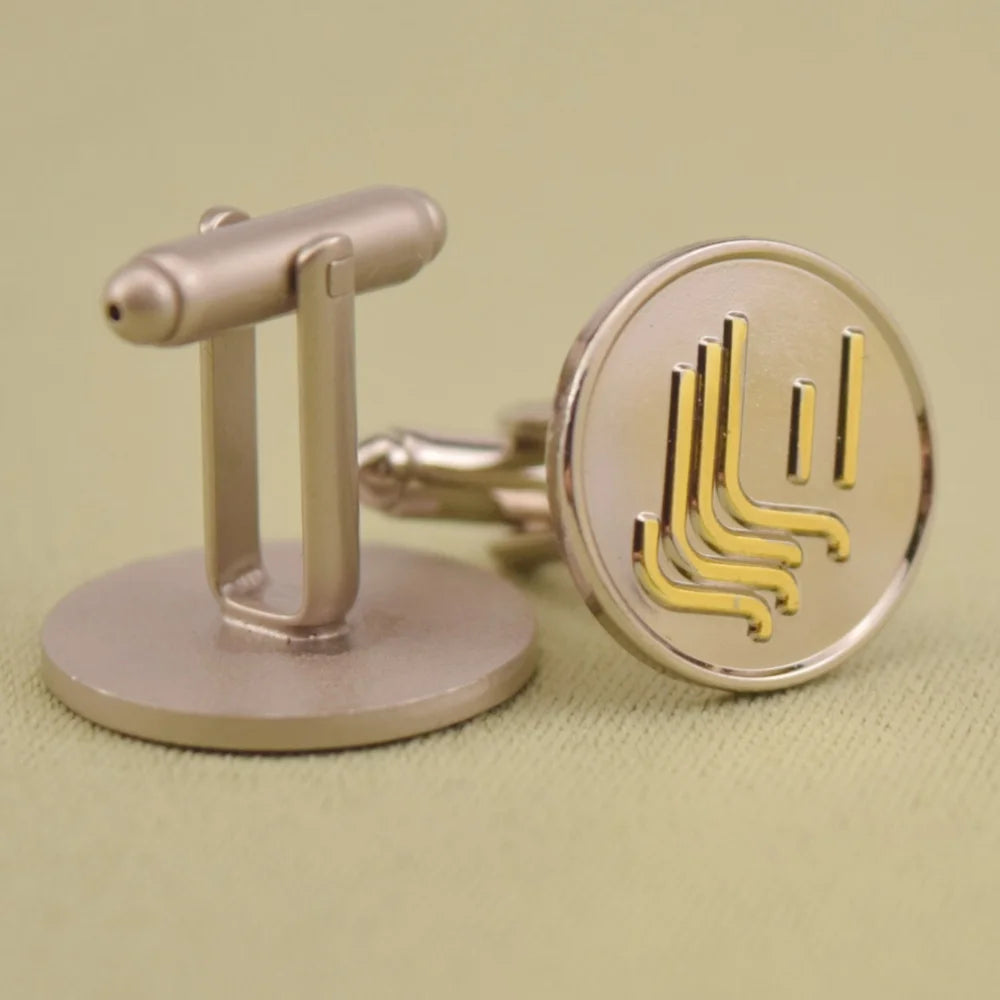 Senegal Cufflinks with Baked Enamel Finish Gold-plated for Premium Quality Chess Cufflinks
