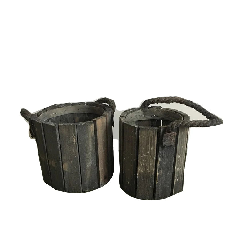 Garden & Home Wooden Storage Boxes with Handle for Flower Pots & Planters