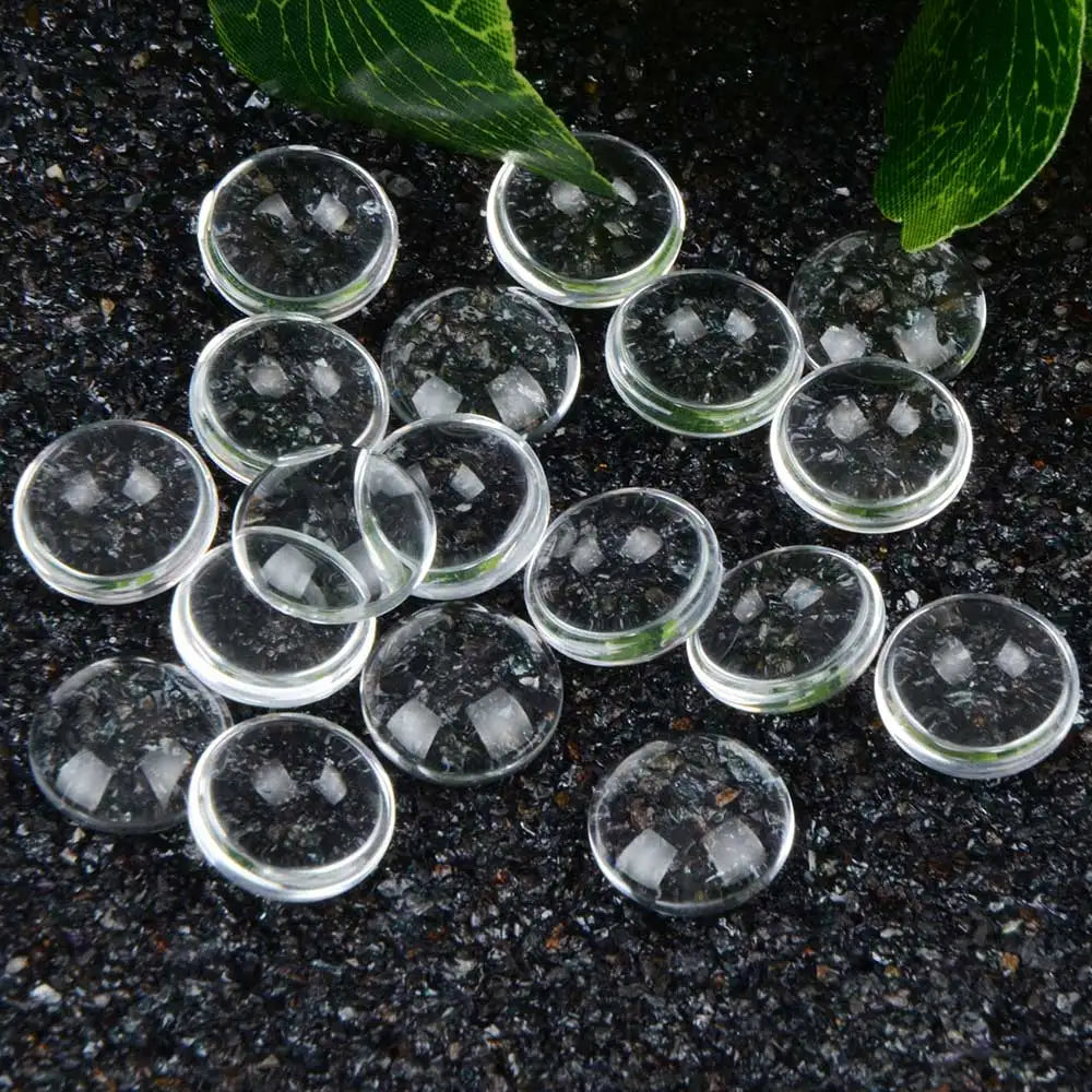 12mm Wholesale Popular Round Transparent Clear Glass Domed Cabochon