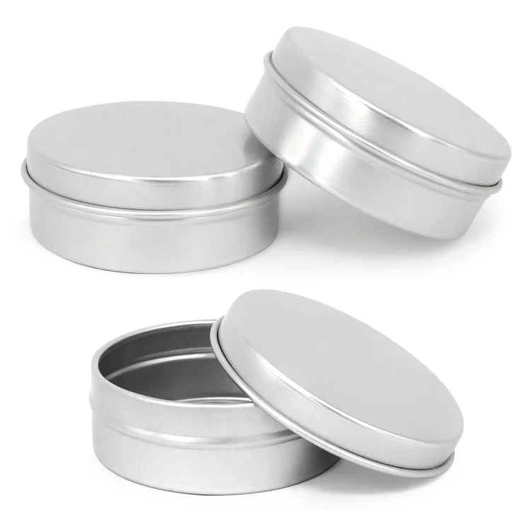 Small eyeshadow tin containers metal aluminum jar small custom lip balm tin containers large round metal tins containers