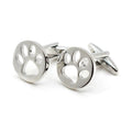 Wholesale Silver Foot Print Novelty Cufflinks Custom Business Suit Shirt Accessory for Men Trendy Wedding Tuxedo Jewelry Gift