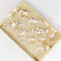 Elegant Pearl Crystal Wedding Hair Comb Pins Bridal Flower Headpiece Hair Accessories for Women Ornaments Jewelry for Brides