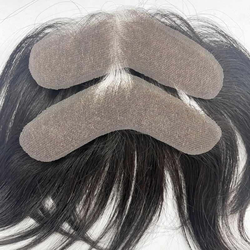 Emeda #1b Color Lace Hairline Natural Look Full swiss Lace Hair Pieces with Invisible Knots