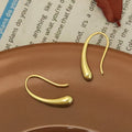 Golden Plated 925 Sterling Silver Tear Drop Hook Earrings for Women