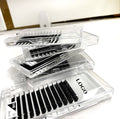 Private Label Matte Black Eyelashes Extensions Professional Silk Lashes Tray Individual Russian Volume Eyelash Extension MegaBDM