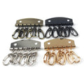 Alloy Fittings for Keyrings Key Row Holders Key Organizer Rotatable Key Chain Holder for Wallet Purse Keychain Pad with Hooks