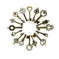 ACASA ARTO 40 Pcs Mixed Skeleton Keys Antique Style Bronze Vintage Key Chains Charms Small Birthday Party Christmas Decor