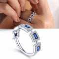 CAOSHI 2026 New Silver Plated Hollow Out CZ Jewelry Engagement Band for Women Delicate Blue Shaped Cubic Zirconia Ring Women