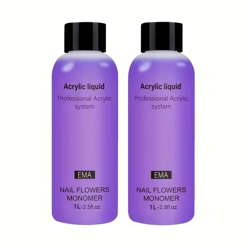 1000ml Ema Monomer Acrylic Liquid for Nail Extension/Dipping/Carving Crystal Liquid Custom Logo Nail Monomer Liquid Acrylic