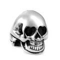 SS8-022R 2021Steel Soldier Stainless Steel Men's Punk Smooth Hexagram Skull Ring Simple Style Man Fashion Jewelry