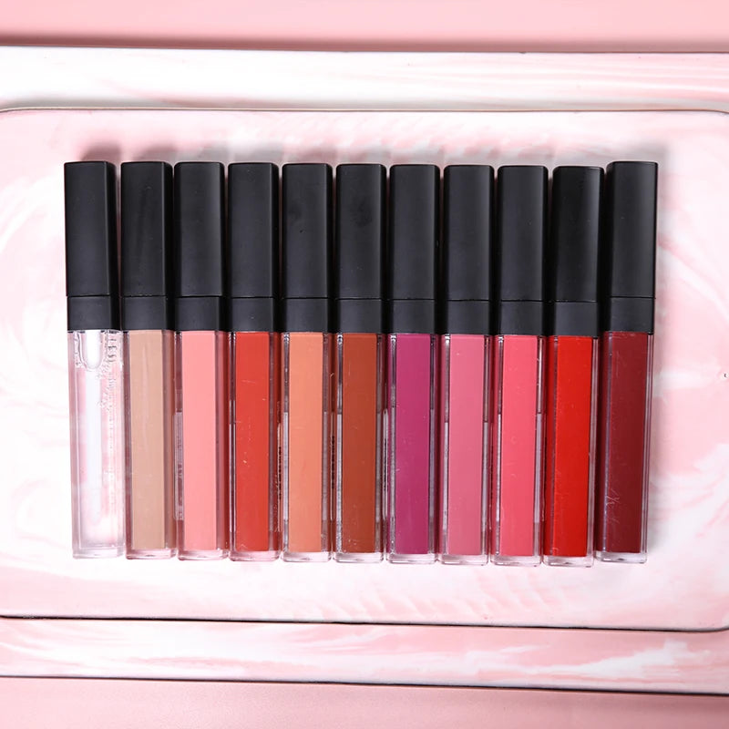Wholesale 8 Colors Long-Lasting Matte Lipgloss Non-Stick Cup Lip Gloss Liquid Lipstick Vegan Cruelty-Free Lip Cosmetic