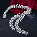 Crystal Wedding Hair Accessories Bridal Flower Headpiece Women Bride Pearl Hair Combs