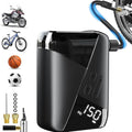 Electric Bike Tire Pump Max 150 PSI Rechargeable 3000mAh Portable Mini Automatic Plastic Air Pump for Bicycle Motorcycle Tire