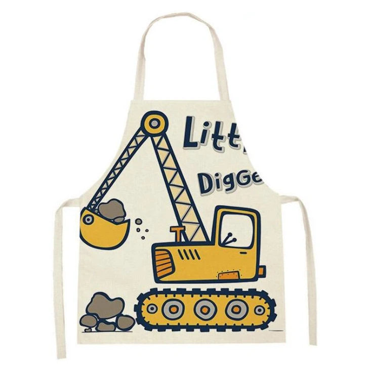 Digital Printing Excavator Pattern Apron Digger Apron Shovel Apron